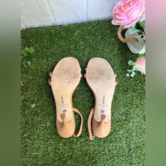Larroude Nude Strappy Heels - Picture 14 of 16